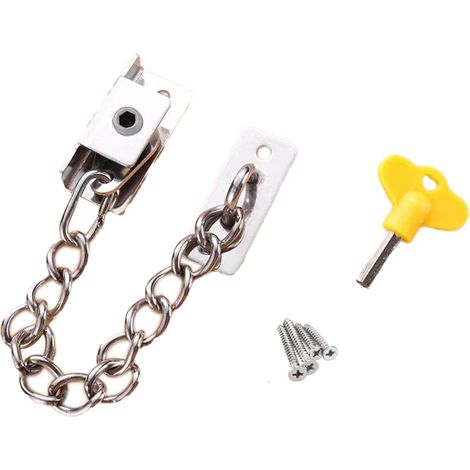 Chain Lock Fenêtre - Câble Acier Inoxydable 2,5 m - Limiteur Ouverture Sécurité Enfant - Pour Fenêtres et Portes Intérieures - Lot de 1 (1/5)