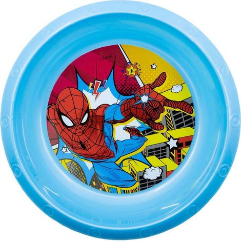 TATAWAY Marvel Ciotola blu per bambini in plastica Spiderman resistente (1/3)