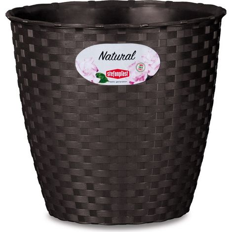 1PZ VASO NATURAL DA INTERNO/ESTERNO Ø cm. 24x22,2 h col. Moka