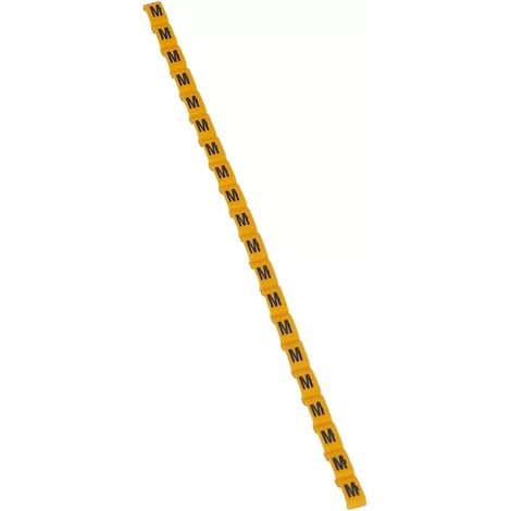 Legrand 038422 Duplix-Markierungsbuchstabe „M“ gelb (600 Stück) – internationaler Farbcode (1/2)