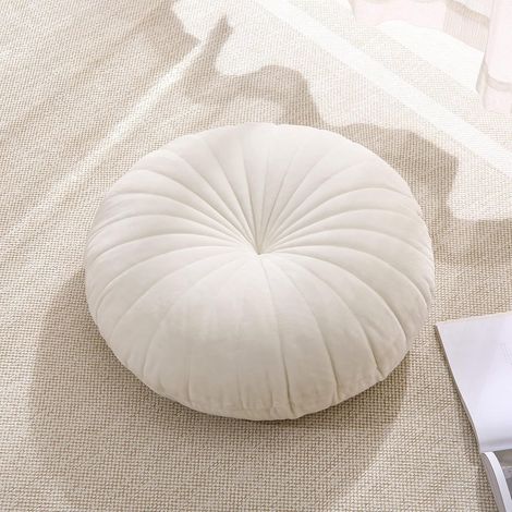 Coussin Sol Velours Rond 40cm, Méditation/Yoga/Salon/Balcon/Tatami, Épais, Adultes, Plein Air