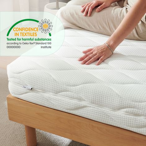 Materasso a Schiuma Fredda 120x200 cm con Coprimaterasso Rimovibile [neu.haus]