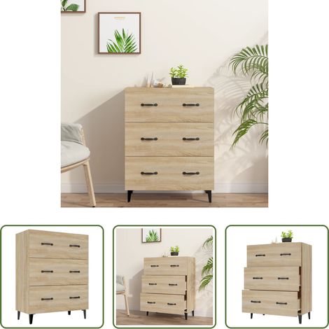 vidaXL Sonoma-Eiche -  Sideboard Sonoma-Eiche 69,5x34x90 cm Holzwerkstoff (1/5)