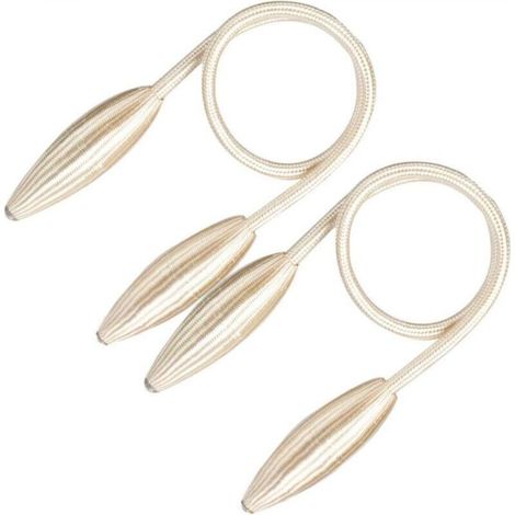 Oval curtain tiebacks for decorative curtains (1 pair)