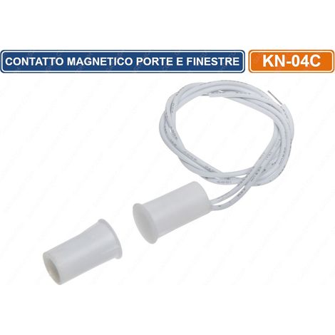 SENSORE MAGNETICO FILARE A SCOMPARSA PER PORTE E FINESTRE ANTIFURTO BIANCO