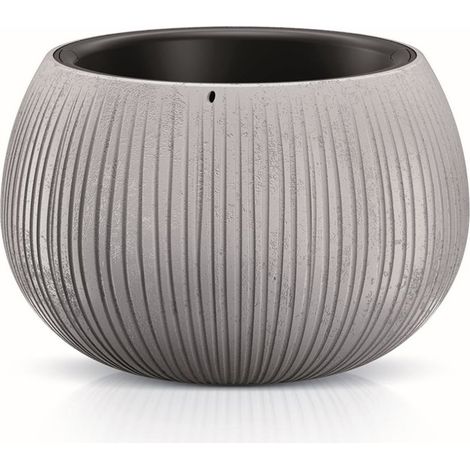 Prosperplast Maceta de plástico CON depósito en color Cemento BETON BOWL
