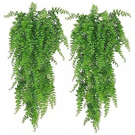 2 piante finte di felce di Boston, piante finte da appendere alla parete, decorazioni per matrimoni all'aperto