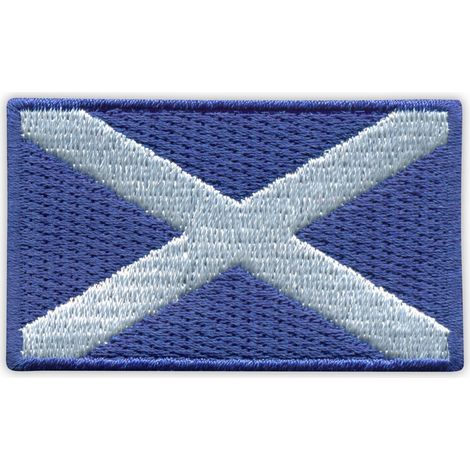 Aufnäher mit schottischer Flagge – selbstklebende Rückseite – gestickter Aufnäher/Abzeichen/Emblem
