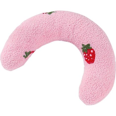 Little Pillow pour chats Neck protection profond Sleep chiot U-Shaped Pillow Kitten Headrest pour chats intérieur, rose (1/5)