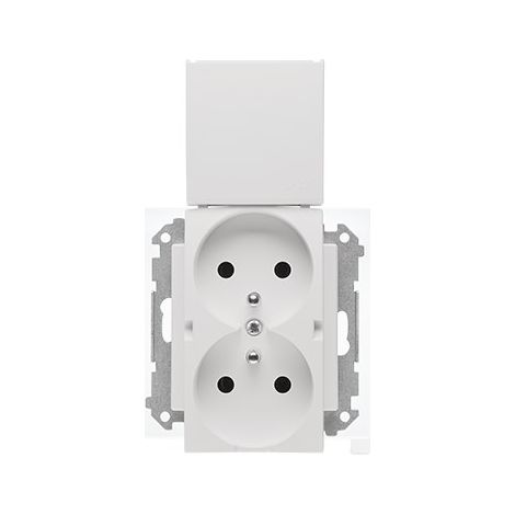 Enchufe doble para versión IP44 con sello (módulo) 16 A, 250 V,