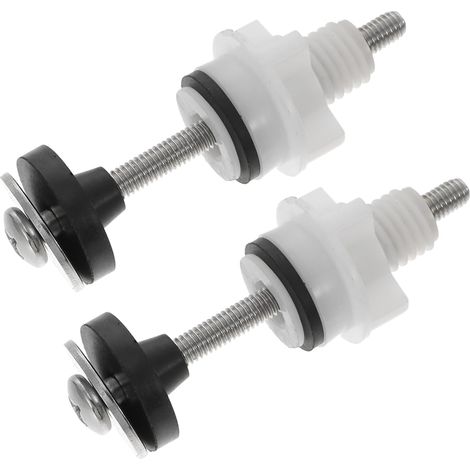 CCYKXA Universelle Edelstahl-Ersatzschrauben für WC-Sitzbefestigungsset, kompatibel mit Standardsitzen, 1 Set (1/5)