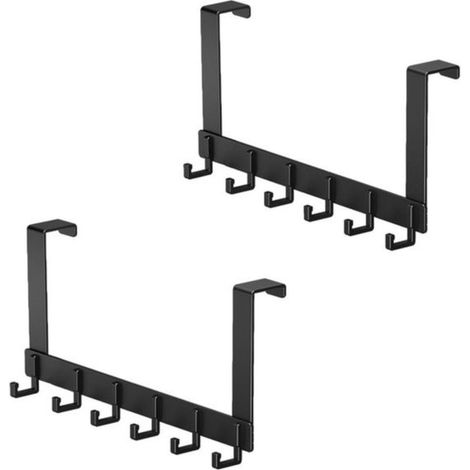 2 Stück 6 Türhaken Türgarderobe Metall Türgarderobe Türhänger Organizer Garderobe Wandgarderobe Türhaken Badezimmerhaken Türhänger Garderobe für (1/5)