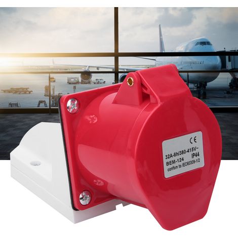 10 Stück BEM-124 Industriesteckverbinder, 4-polig, IP44 wasserdicht, 32 A, 380–415 V (1/5)