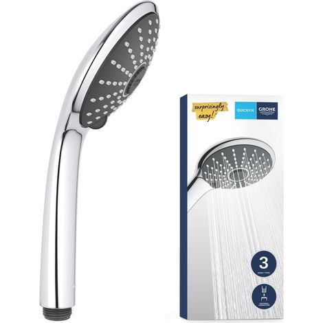 Douchette 3 jets - GROHE - Vitalio Joy 110 Massage - Chromé - Economie d'eau