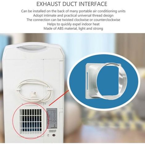 Interface de tuyau d'échappement 150 mm/5,9 pouces, adaptateur pour climatiseur portable, raccord carré vers rond universel (1/5)