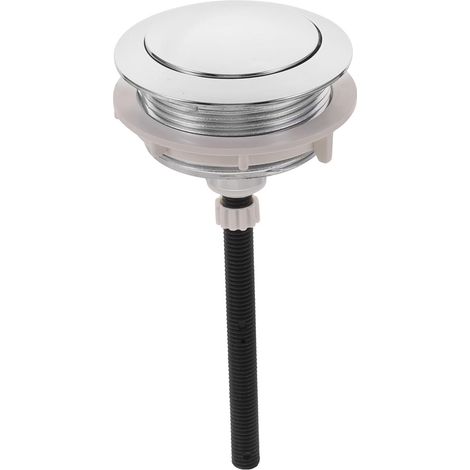 Bouton-poussoir Abs Unique Rond de Réservoir de Toilette Argenté (1/5)
