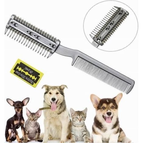 Handrasierer mit Tierkamm, Doppelhaarschneider, Hundehaarschneidekamm xQP4328