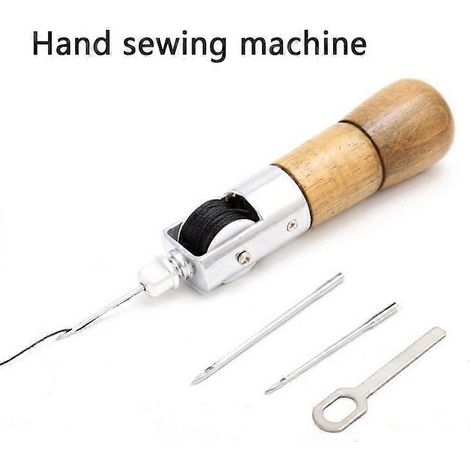 Kit de couture pour cuir avec alêne, pochoir, fil et aiguilles pour travaux manuels en tissu et en cuir. (1/2)