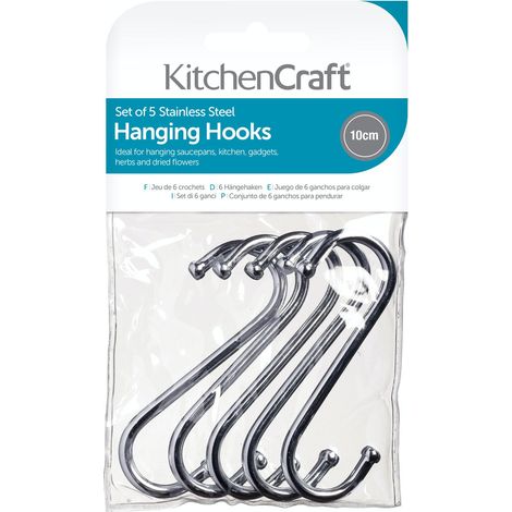 KitchenCraft Juego de 10 ganchos para colgar con punta de bola
