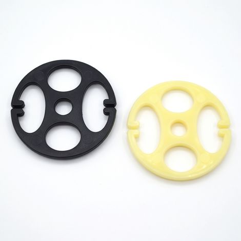 Clip redondo para funda de asiento de coche - negro, material reciclado, 3,3 mm (1/5)