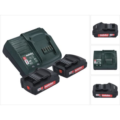 Metabo basic set 2x batería Li-Power 18 V 2,0 Ah + cargador SC 36 ( 685161000 ) (1/5)
