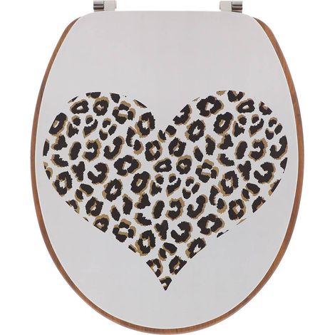 Abattant wc mdf 18 pouces couvercle design imprime assise facon acacia attaches acier inoxydable - serengeti - Tendance (1/3)