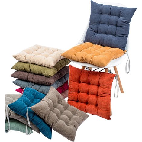 Galette de chaise Lot de 6 galettes de Chaise 40x40, Coussin décoratif Coussin Coussin de Chaise Coussins de Jardin, Polyester (Couleur aléatoire) (1/3)