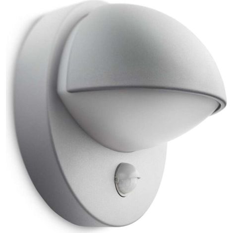 Philips Lighting Lampada a Parete June, per Esterni, Attacco E27, con Sensore di Movimento, Lampadina non inclusa, IP44, Grigia (1/4)