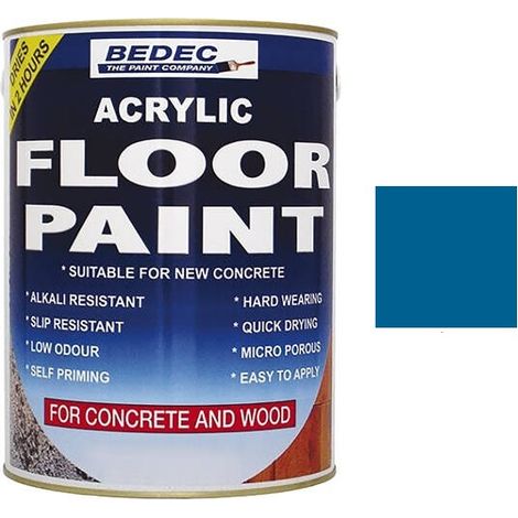 Bedec Acrylic Floor Paint - Blue - 2.5 Litre
