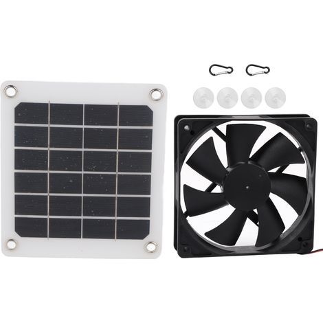 6V 10W Solarbetriebener Abluftventilator für den Außenbereich mit USB-Ladefunktion für Gewächshaus und Hühnerstall (1/5)