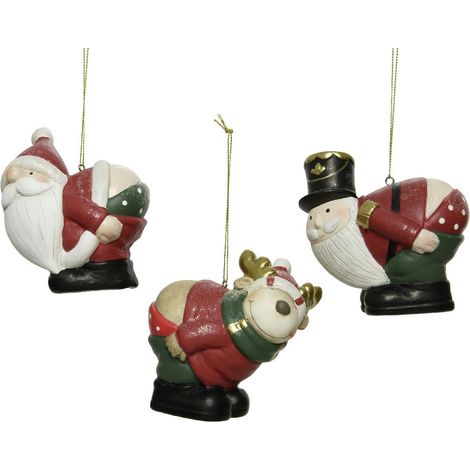 Kaemingk Weihnachtshänger aus Keramik 8 x 9 x 10 cm Christbaumschmuck