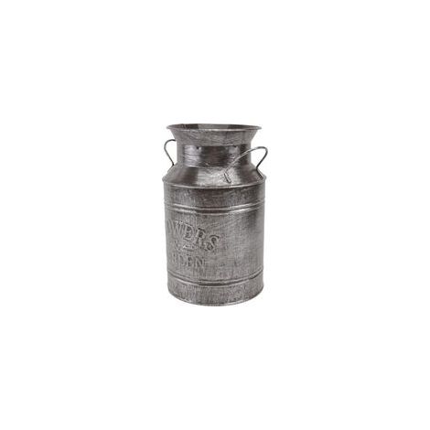 2 pezzi Vaso per fiori in metallo Shabby Chic Brocca in ferro Vintage Latte Lattina zincata Brocca Contenitore per fiori rustico Secchio Grande zincato stile fattoria inglese Vaso Argento