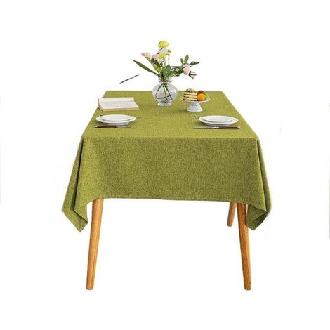 2 waschbare Tischdecken 110 x 160 cm Leinenoptik Polyester wasserabweisend Lotus-Effekt strapazierfähig und kratzfest geeignet für Wohnzimmer und (1/5)