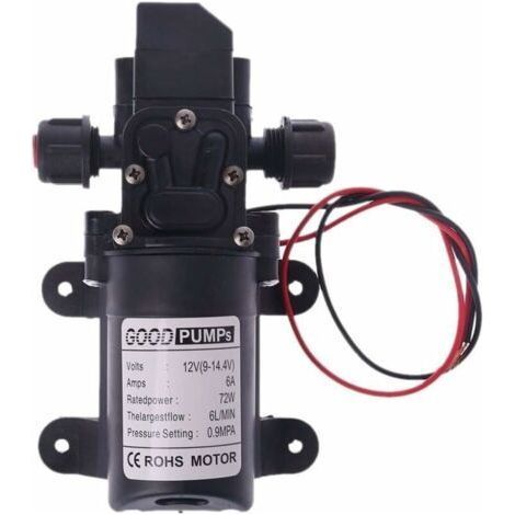 Pompe à eau 12V pour camping-car – Débit 6L/min – Haute pression 130PSI – Moteur silencieux – Améliore le flux en zones basse pression - 130PI (1/5)