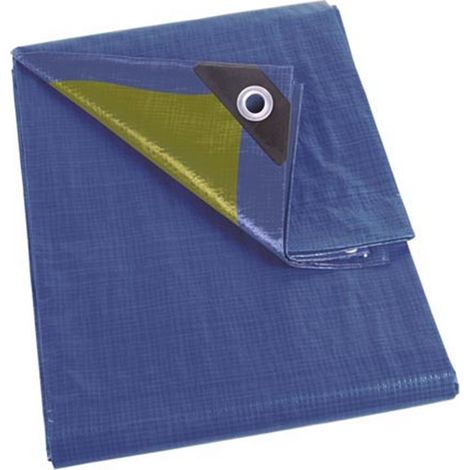 PEREL BÂCHE - BLEU/KAKI -RÉSISTANT - 4 x 4 m (110-0404)