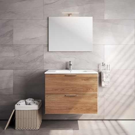 MOBILE BAGNO MIA 80X40CM GOLDEN OAK SOSPESO (1/5)