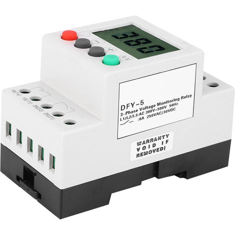 DFY-5 LCD-Display Unterspannungs-Phasenfolgeschutz 3-Phasen-Spannungsüberwachungsrelais (1/5)