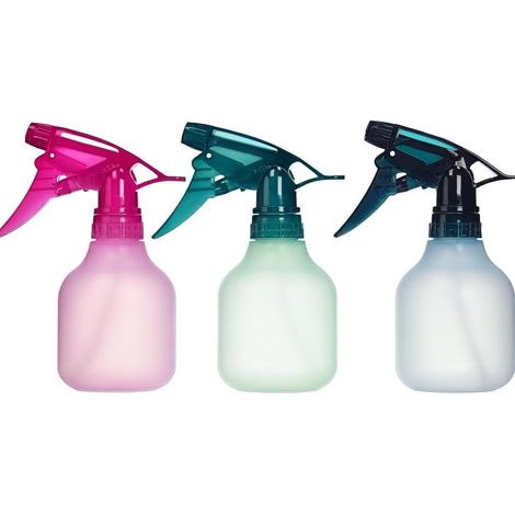 Dilara Petits flacons pulvérisateurs professionnels - 200 ml - Pour plantes, fleurs et fournitures de coiffure - Flacon pulvérisateur vide (vert, violet et rose)