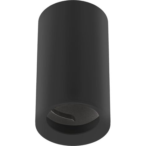 Spot de surface Plafonnier Spot GU10 Rond Aluminium Noir Lampe de plafond Éclairage intérieur Applique en saillie Downlight Luminaire moderne pour la maison (1/5)