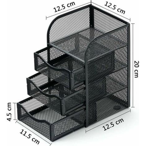 Boîte De Rangement - Porte-Stylo En Métal - Pour Bureau École Atelier - 1 Pièce (1/4)
