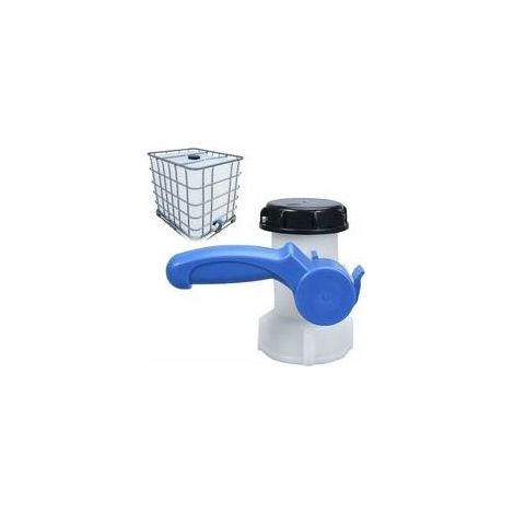 Vanne Papillon, Vanne Papillon en PP avec Écrou de 62mm Adaptateur pour DN40 Cuve IBC 1000 litres