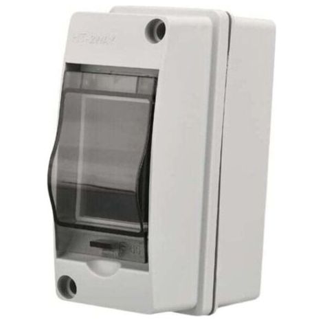 IP65 Wasserdichter Elektroverteiler für den Außenbereich, 2 Module, Oberfläche aus ABS-Kunststoff, Wasserdichter Elektroverteiler für den Außenbereich, Schaltschrank, Modulare Anschlussdose (2 Module)