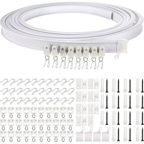 Rail de Plafond Pliable 5 Mtres Rail de Rideau Incurv pour Fentres Courbes (1/5)