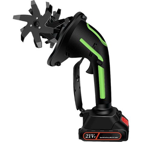 Motoculteur mini sans fil 21V (1 batterie) - Cultivateur domestique portable Li-Ion sans tige avec poignée réglable
