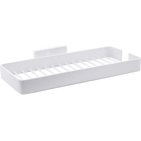 Inda - Porte-douche L.26 H.3 cm blanc brillant