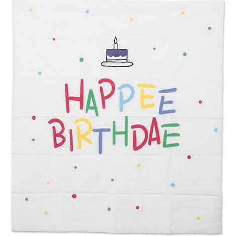 Tapisserie imprimée de lettres colorées pour enfants - Joyeux anniversaire - Happee3 (1/5)