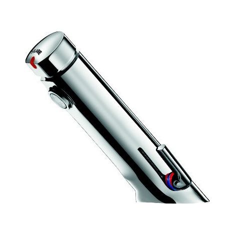 Delabie – Robinet poussoir temporisé 3 l/min – Corps laiton massif chromé – Déclenchement souple – Économie d'eau jusqu'à 85%