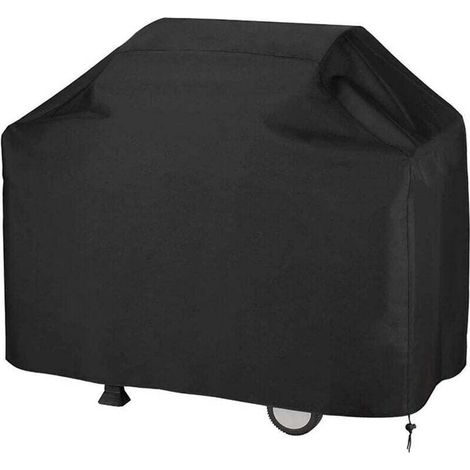 Housse Barbecue Housse de Protection Housse de BBQ couverture de gril de cour de tissu d'Oxford imperméable 145x61x117cm Noir