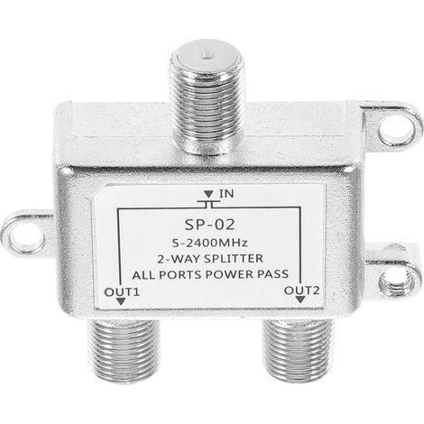 Répartiteur Coaxial pour Antenne Amplifiée 5-2400mhz en Alliage D'aluminium Compatible Haute Vitesse pour Distribution TV et Câble Internet