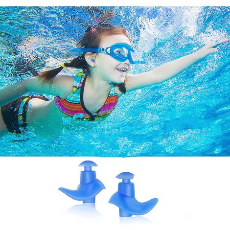 bouchons D'oreille Pour La Natation, 5 Paires De Bouchons D'oreilles Enfant Silicone Rutilisables Pour Natation, Douche, Piscine Et Autres Sports